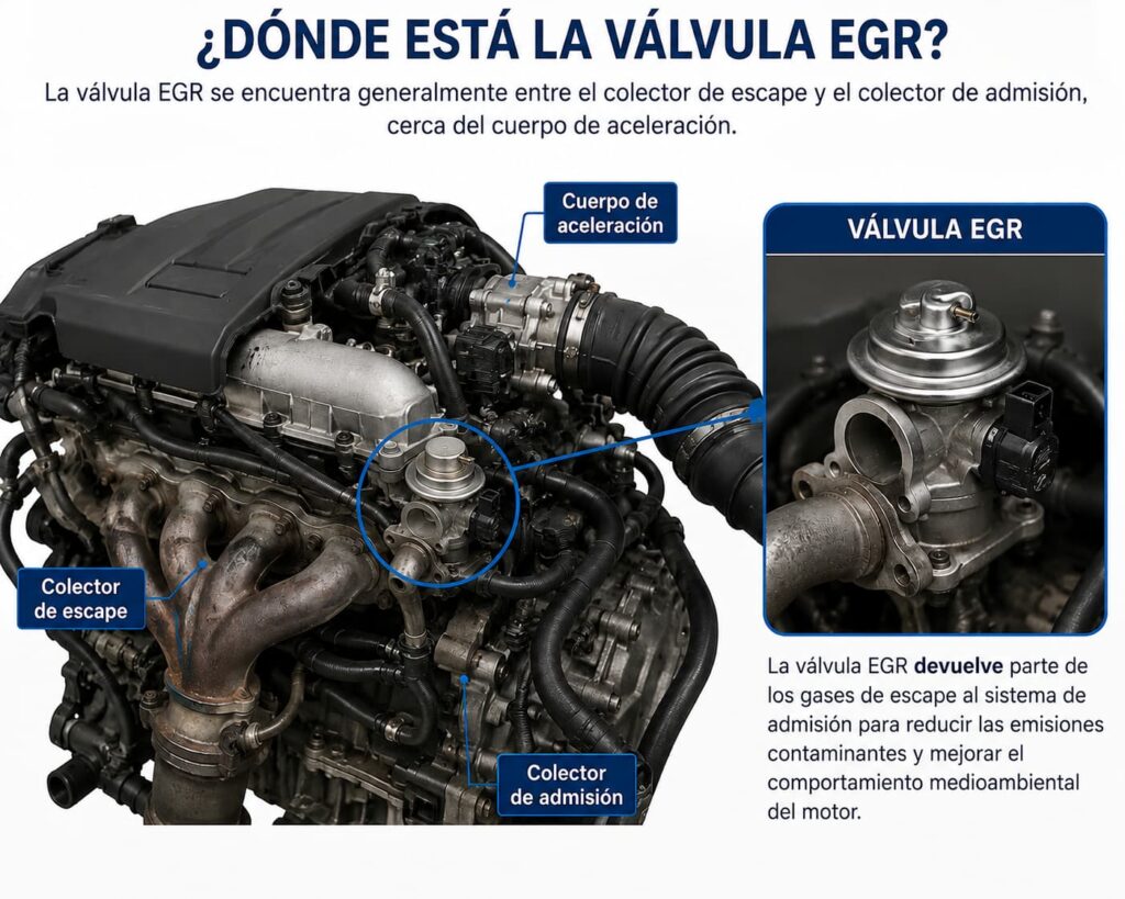 dónde está la válvula egr
